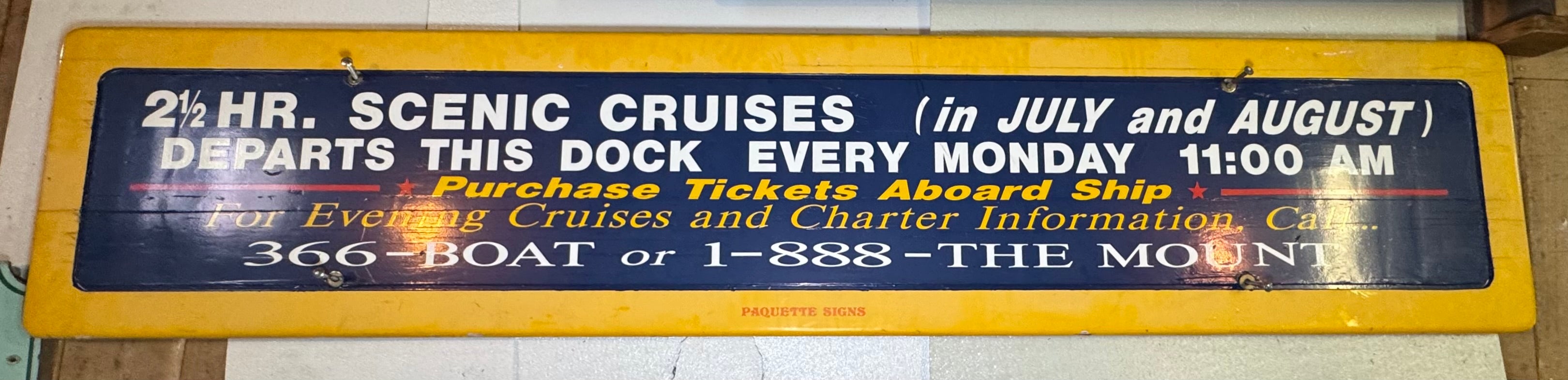 Scenic Cruise Sign